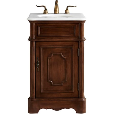 Elegant Lighting 21 in. Retro Single Bathroom Vanity SetTeak VF30421TK